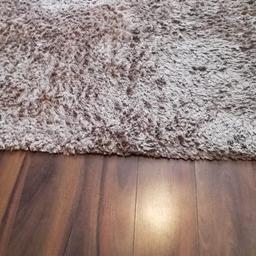 Beautiful mink coloured sparkle rug from next; used but still in good condition comes from pet free home.