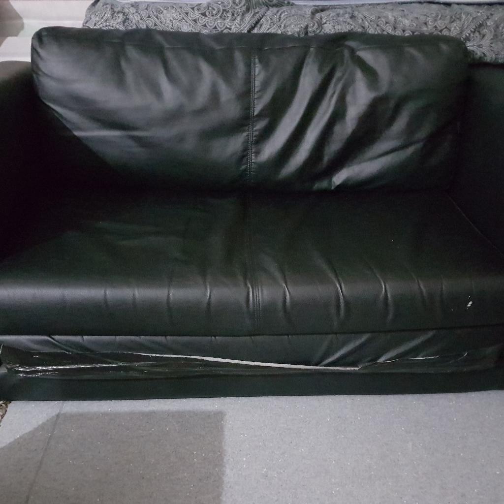 ikea black leather sofa bed in EC1V London for £20.00 for sale Shpock