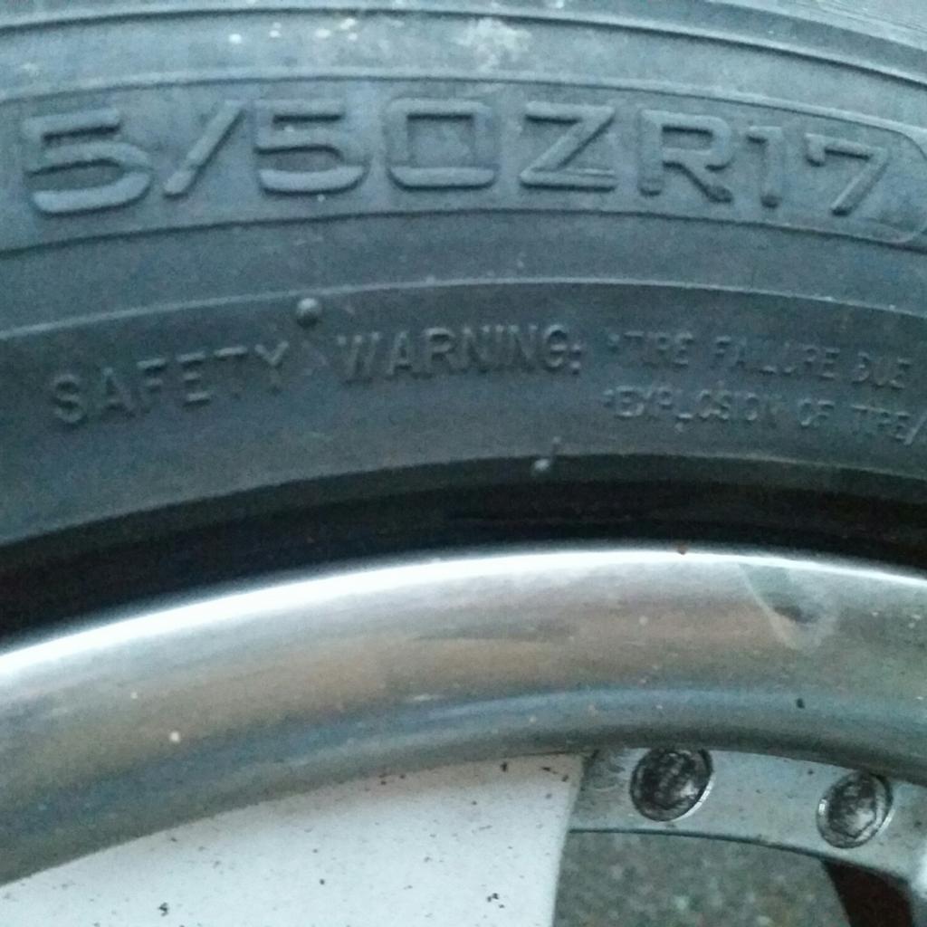 Set of alloy wheels with tyres x4 in TS1 Middlesbrough for £250.00 for