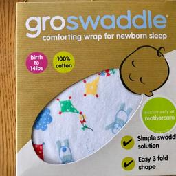 mothercare 100% l cotton swaddling blanket(groswaddle)

I have one new in box and 2 used that are really good condition as only used once or twice.

Collection from Bermondsey Se164tx