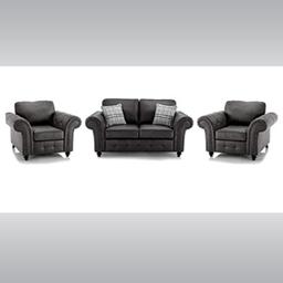 Romeo 3+2+1 Seater Sofa

Romeo Sofa:
3+2: £499.99
3+2+1: £699.99
Corner: £519.99

The Oakland Faux Leather 3 + 2+1  Seater Sofa in Black gives an elegant and luxurious feel to any living space. This beautifully soft to feel armchair, features a stylish brass stud and button detailing along with sturdy wooden feet.Made in the UK, the Oakland range has a foam filled seat cushions with fibre filled back cushions to ensure your sofa keeps it shape as well as being comfortable.

Large Romeo Sofa 3 + 2 +1 Leather Faux Suite Black

Material: Faux Leather
Seat Type: Foam
Back Filling: Fibre
No. Of Seats: 3 Seater
Feet Type: Wooden
Arm Style: Rolled
Features: 2 Additional Cushions
Assembly: Attach Feet
Colour: Brown

Dimension:-

1 Seater:
Width: 102cm
Height: 90cm
Depth: 90cm

2 Seaters:
Width: 165cm
Height: 90cm
Depth: 90cm

3 Seaters:
Width: 210cm
Height: 90cm
Depth: 90cm

💌..Leave a Message for more information. Get creative and give your living room an attractive appearance.💌