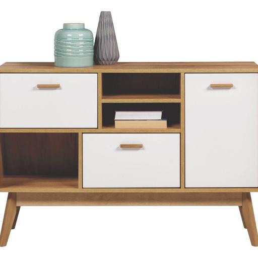 Buy & Sell Central London Barbican - Central London - Photos for Nordic Sideboard in White Matt and Oak Colour