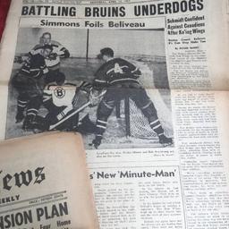 Rare Joblot 50+. 1950s-60s. The Hockey News - The International hockey weekly..


50-70 copies of the hockey news. (I stopped counting after 50).


Some issues are in better condition than others. Less than 20 of them have been folded as you can see in the photographs.


Has you can imagine these have been in storage for considerable length of time and each newspaper is showing signs of that, some more than others.

Collect from Sydenham
