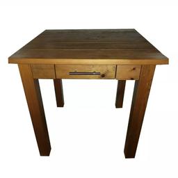 NEXT Solid Oak Caramel Finished Dining Kitchen Table Square 

Solid Oak Writing Desk Dining Kitchen Table Square.

One drawer, Chrome handle.

75 x 74 x 74 cm

Condition is Used. Some scratches, as not new.

Collection in person only.

Cash on collection, please.