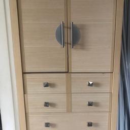 Tall unit with 5 draws & tiny cupboard / tv unit
Very heavy won’t be dismantled
Need gone ASAP due to house move