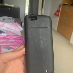 iPhone 6 charging case
Last 2 full charges 
Quite scratched 
Thick sides
