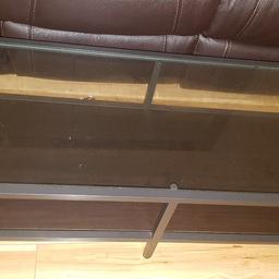 glass, black coffee table. Very good condition. collection only