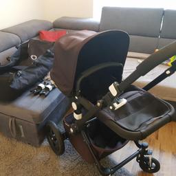 Selling Bugaboo Cameleon 3 travel system with footmuff and rain cover. Clean and looked after, generally good condition. Car seat adapters has slight damage however does not affect functioning. 

Collection from pets and smoke free home.
