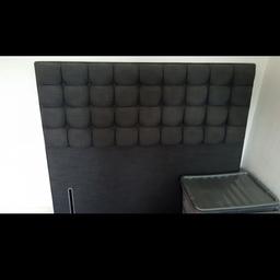 Charcoal king-size headboard excellent condition was expensive like new . Collection only