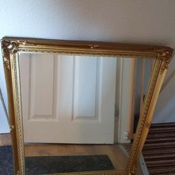 Lovely gold framed mirror, measures approx 23 x 28 inches and is in excellent condition. It's heavy. Collection only from Chilton.