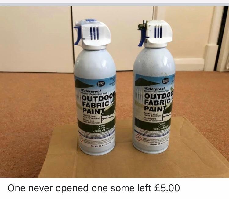 Outdoor fabric spray paint in BA12 für £ 3,00 zum Verkauf