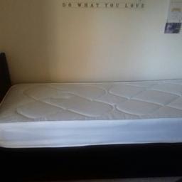 small single bed with headboard and matress. excellent condition as hardly used. no marks at all on matress.