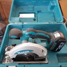 makita circular saw with one 18v 3ah li-on battery works fine but someone nicked my charger