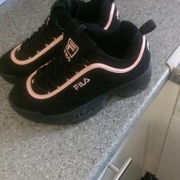 size 3 kids,fila trainers , only worn once excellent condition, come from smoke free home .