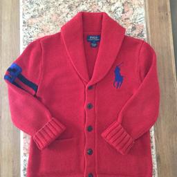 Boys Red Chunky Knit Cardigan Aged 7
Ralph Lauren