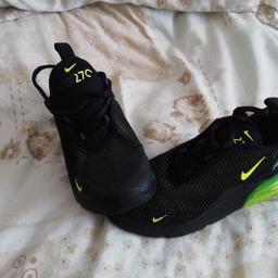 Selling these Nike air max 270 black an fluorescent green! Size 1.5 only worn handful of times.. pick up m23