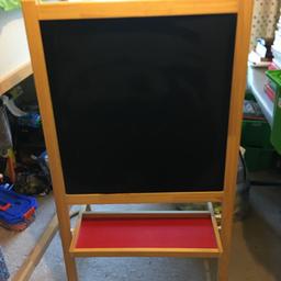Chalk board & white board with chalk & pen holder
Folds flat for storage