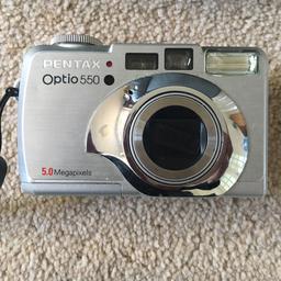 PENTAX OPTIO 550 Digital camera in good condition and fully working order. Memory card slot and SD card included, as is the battery and charger.