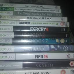 12 Xbox 360 games
open to offers 