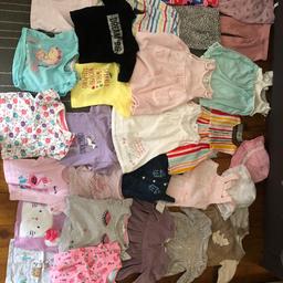 Baby Girls 0-3 bundle over 60 items!

Includes -

8 - t-shirts
5 - long sleeve t shirts
6 - dresses 
4 - jumpsuit 
5 - hats 
11 pairs of leggings
5 bibs
4 short sleeve vests 
4 long sleeve vests 
4 sleepsuits
1 Cardigan 
1 pair of shoes 
1 pair of baby slippers 
1 pair of baby boots

Also includes brand new cot bedding. 

Over 60 aldi size 2 nappies can be included if wanted as my LG has moved sizes. 
 
Collection only.