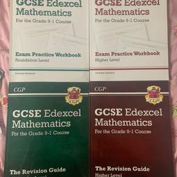 Foundation - revision guide and workbook
Higher - revision guide and workbook

(Foundation workbook has been slightly used but rubbed out)