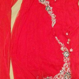 Red churidar dress
size small