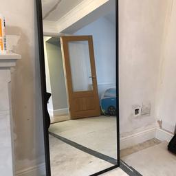 IKEA full length mirror (Stave)
 black 
free to good home
160cm tall
70cm wide
5cm deep

Can be hung horizontal
Or vertical
Collection only
Giving away due to redecoration