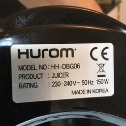Second hand slow juicer Hurom. Excellent working condition.