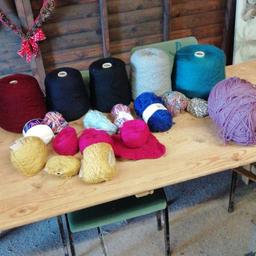 JOBLOT knitting wool. Includes 5 big rolls of wool. Collection only