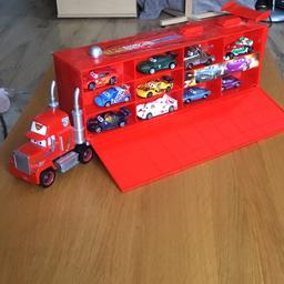 Mack the lorry carry case, with 10 of the Disney cars 2 film, including Lightening McQueen.
In great condition.

Please check out my other items for sale.

From a smoke free home.
Collection from Chatham, ME5.
Advertised elsewhere.