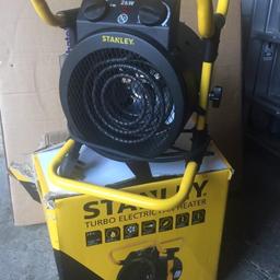 Used Heater Stanley Fan heater
Only used on one job
Bit splashing from plaster job
Used Heater Stanley Fan heater
Only used on one job
Splashed from plaster job
Will clean up ok