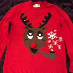 Christmas jumper size small roughly woman’s 10-12, worn once in great condition.
Happy to post, buyer pays postage which is £3.90
PayPal or bank transfer accepted