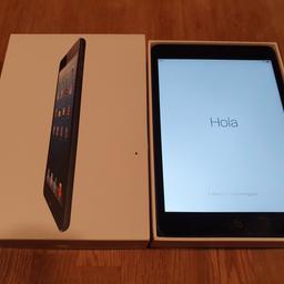 1st Gen iPad mini
Comes with Original Box and Charging brick (no cable)

Scratched back/body but screen is fine. All works well. Battery is still great and lasts a long time.