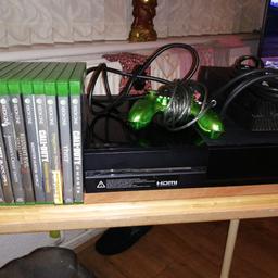 Xbox one console and 9 games perfect working order in very good used condition. No original controller but  have included wired controller. All working and online play is fine. Only reason for selling as changing to ps4 due to more friends being on psn

All games as pictured plus Grand Theft Auto 5 (but no box cover)

Must go quick or will trade in at cex