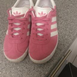 girls size 2 adidas gazelle trainers , only worn a couple of times excellent condition , from a smoke free home