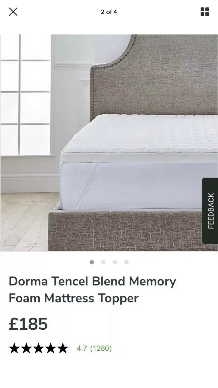 Dorma Tencel Memory Foam Mattress Topper King in DY11 Wyre Forest for £