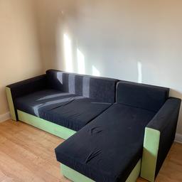 Sofa turns into a bed, good condition.