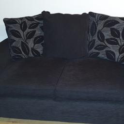 Black with complementing pattern cushions arm chair & storage foot stool.
Foam set cushions still firm.
Fire labels on.
Feet slightly scuffed from Hoover other than that excellent condition.
Selling as a set but can sell individually.
Collection Only. Available end Nov early Dec
For sale on other sites too