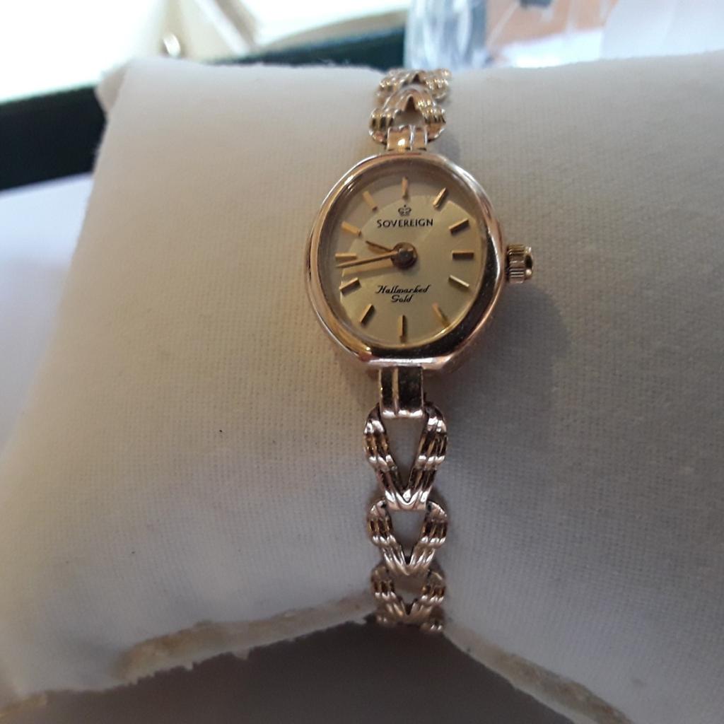 Sovereign hallmarked gold ladies on sale watch