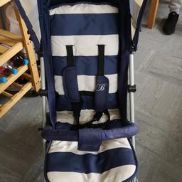 pushchair by my babiie 
in blue and cream 
use condition
has a few marks on hood
see pictures
comes with rain cover