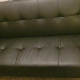 black leather sofa bed never been used payed 130 selling for 50