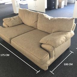 Fabric Sofa in Excellent condition

Length - 175 cm 
Width - 100 cm
Height - 67 cm


3 x Sofa available
1 for £50 or 3 x £120
Cash on collection
Collection from warehouse - E6 6LA
