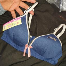 NAVY BLUE AND PINK BRA SIZE A CUP BOUGHT FOR MY DAUGHTER ITS TOO SMALL STILL GOT TAGS AND PACKAGING BARGAIN PAID £15 FOR IT