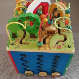 Wooden Activity Box - doors to open, sliding animals and balls.

30cm cube.

Decent condition from a clean smoke free pet free home.