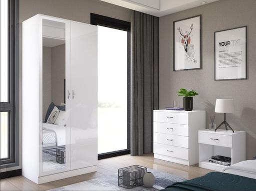 Buy & Sell Deansgate Manchester - Photos for White High Gloss 3 piece bedroom set