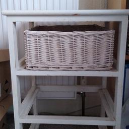 bedside table. with wicker basket.
good condition.
because of the size collection only.