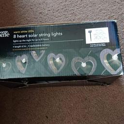 8 solar heart lights new condition