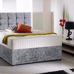 🌈🌈Call Daniel On +442081503308
🌈🌈Brand New
🌈🌈Same Day Or any other day Cash On Delivery all over London and surrounding areas
🌈🌈Flat 70% Off

Double Crushed Velvet Divan Bed Base £79
Double Bed + Semi Orthopaedic Mattress ---- £129
Double Bed + Orthopaedic Mattress ------------ £159
Double Bed + Super Orthopaedic Mattress ---- £189
Double Bed + Memory Foam Ortho Mattress -- £189
Double Bed + 1000 Pocket Sprung Mattress ----£229

==

King Size Crushed Velvet Divan Bed -----------------£99
King Size Bed + Semi Orthopaedic Mattress ----- £149
King Size Bed + Orthopaedic Mattress ------------- £179
King Size Bed + Super Orthopaedic Mattress ----- £209
King Size Bed + Memory Foam Ortho Mattress --- £209
King Size Bed + 1000 Pocket Sprung Mattress ----£259
King Size Bed + 2000 Pocket Sprung Mattress ----£319

Double Headboard £40
Double Free Standing Headboard £80

King Size Headboard £50
King Size Free Standing Headboard £100

2 Drawers £30
4 Drawers £60