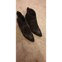 Studded ankle boots, never been worn outside, excellent condition