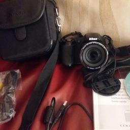 NIKON CAMERA  COOLPIX L820
Complete with all accessories still in case and in excellent condition
